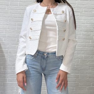 Giacca tweed bianca Vicolo