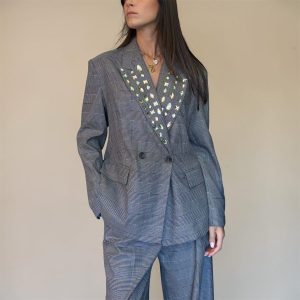 Giacca Doppio Petto con Strass