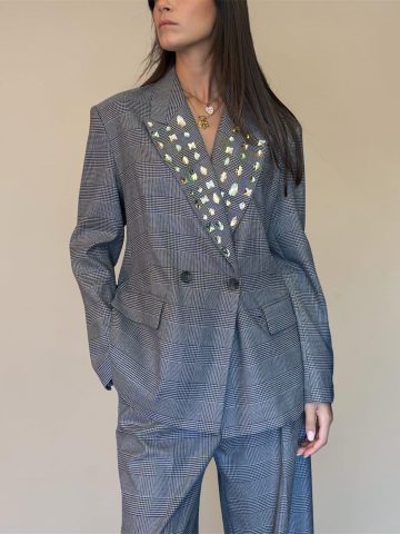 Giacca Doppio Petto con Strass
